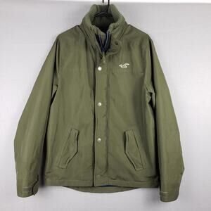 Y2K Hollister Men's Size M All Weather Jacket Olive Green Utility Gorpcore